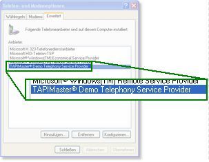 Demo TAPI Driver Screenshot